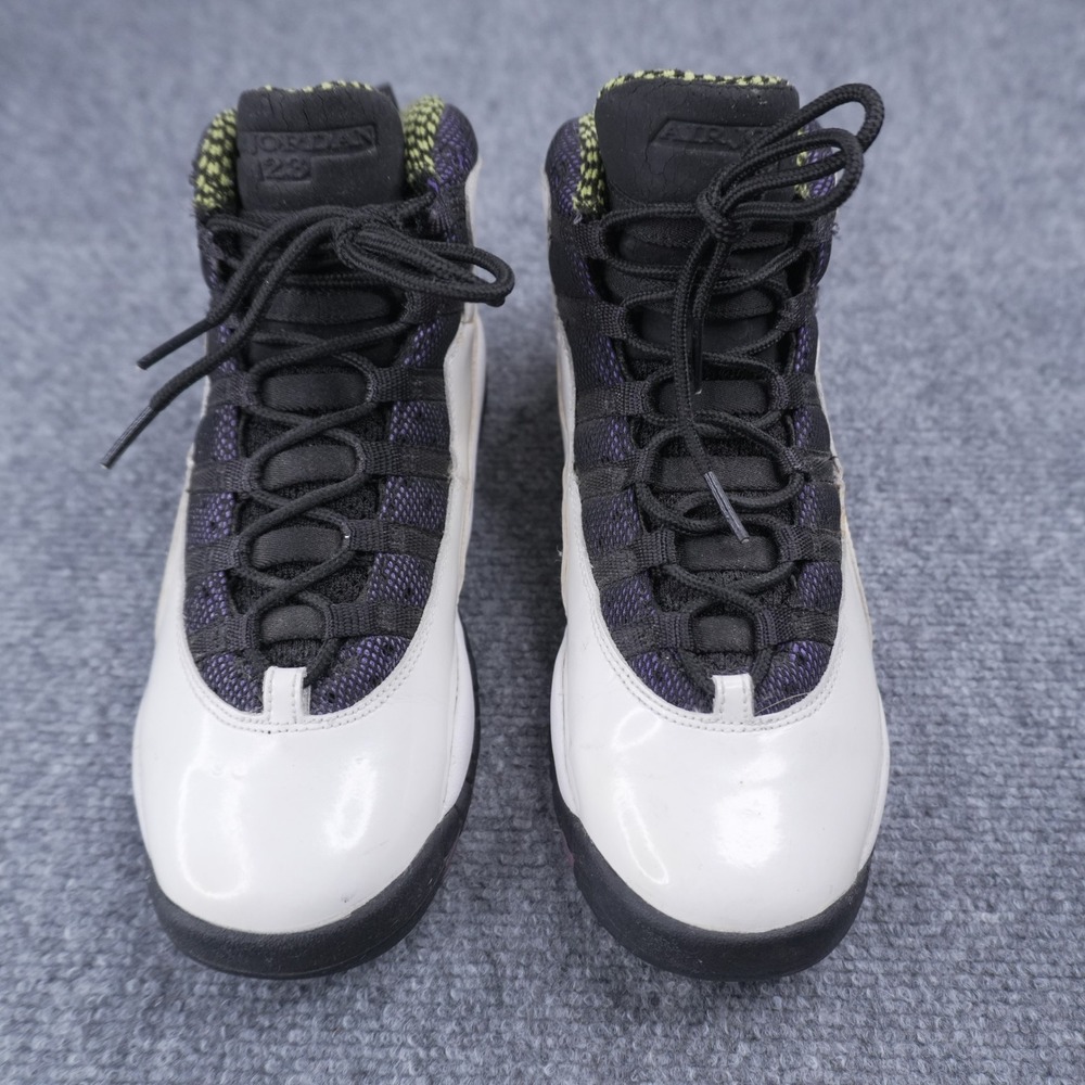 Jordan Air Jordan‎ 10 Retro GS Kids 6.5Y White Violet Cyber 487211-120